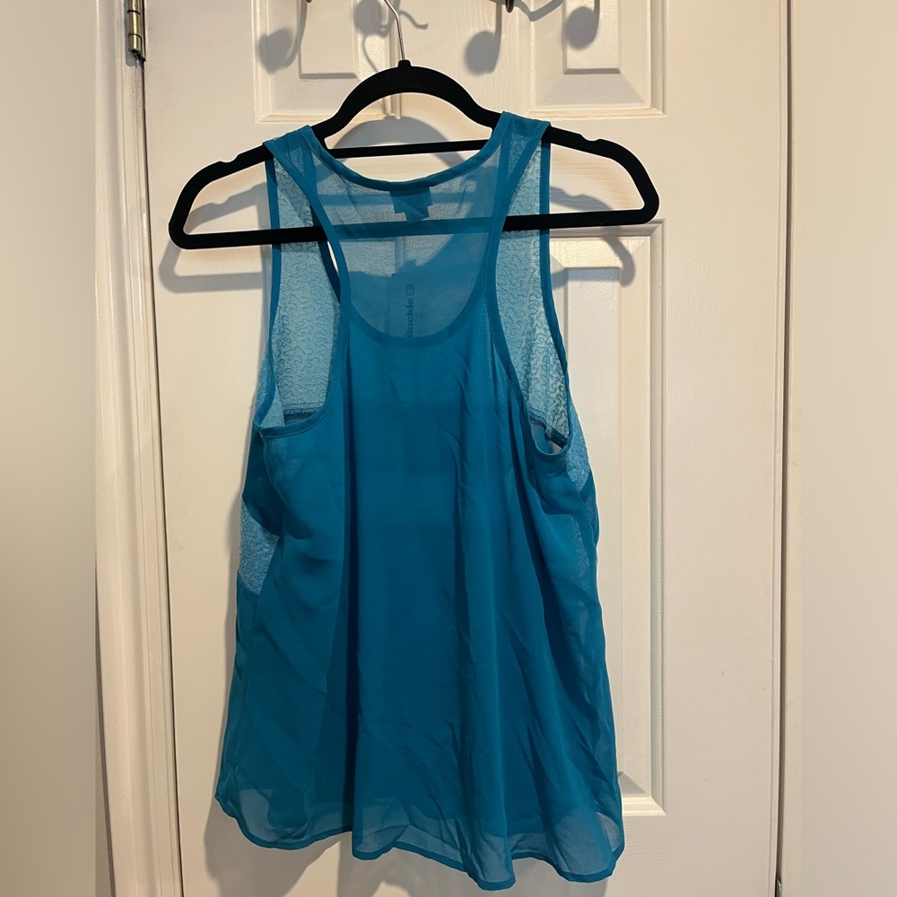 Sheer/sequin Racerback Tanktop - Picture 3 of 4
